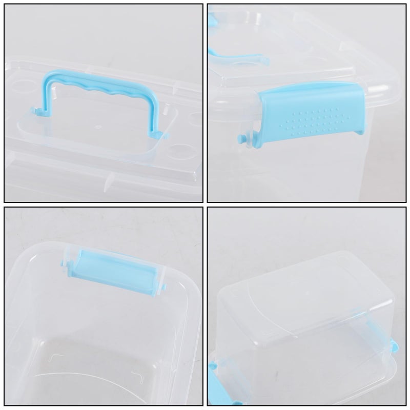 Ggbin 6 Quart Plastic Storage Box with Lid, Clear Latching Organizer Bin, 4 Packs - Image 5